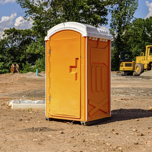 how often are the porta potties cleaned and serviced during a rental period in Onaga KS